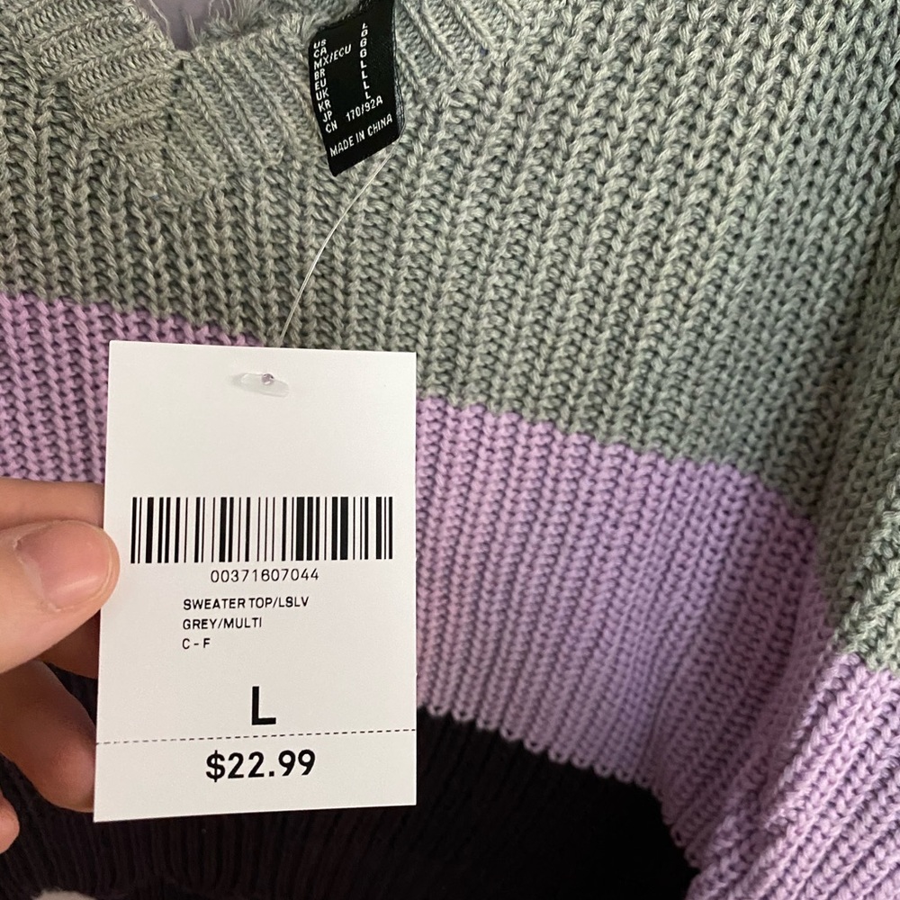 Forever 21 Colorblock distressed sweater - Picture 4 of 4